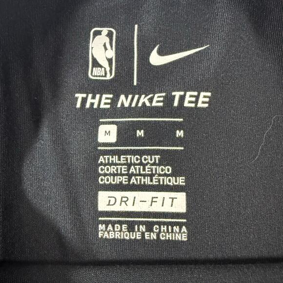 Nike Portland Trail Blazers T-Shirt Men’s Medium Black NBA Dri-FIT Tee - Picture 3 of 5